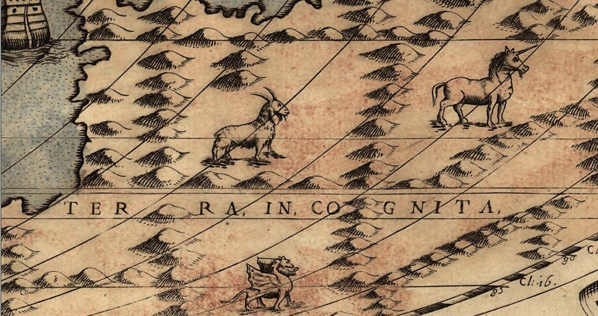 Terra Australis Incognita

В XV-XVIII вв. названием «Terra Australis Incognita» («Неведомая Южная земля») отмечали на картах предполагаемый материк, находящийся в южном полушарии. Предположение о существовании этих земель было основано на ложном убеждении людей древности, что большая площадь суши к северу от экватора равна такой же площади к югу, «иначе Земля бы перевернулась». Так как новых открытий добиться не удавалось, крайние южные земли часто мистифицировали. Считалось, что там проживают великаны, драконы, единороги и т.п. Первые реальные очертания «Неизвестная южная земля» приобрела в XVIII веке после второй экспедиции Джеймса Кука. А лишилась статуса «неизвестной» в начале XIX века после русской экспедиции Фаддея Беллинсгаузена и Михаила Лазарева. Так на картах появилась Антарктида.