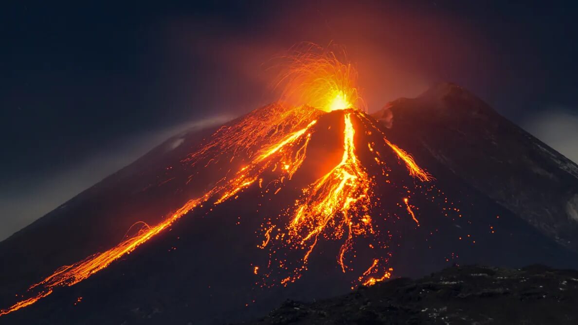 Вулкан Таупо извержение