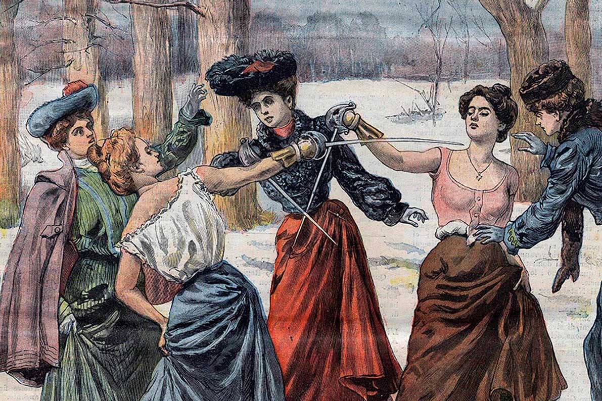 Сражаются на дуэли. Хосе Ривера, «женская дуэль», 1636. Дуэлянтки 19 века. Дуэль Заварова Полесова.